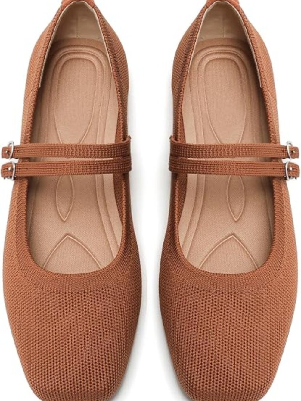 Womens Woven Ballet Flats, Foldable Mary Jane Shoes for Casual Wear